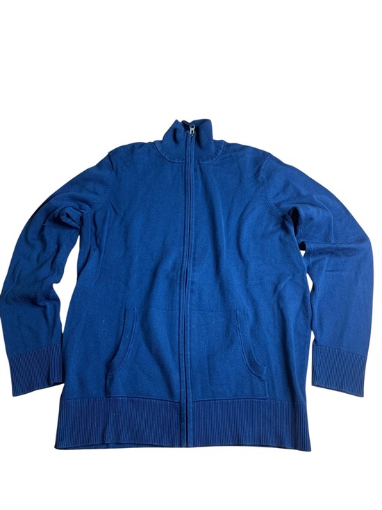 Denver Hayes Other - Denver Hayes "SOFT" Blue Full-Zip Knit Cardigan Sweater - XL